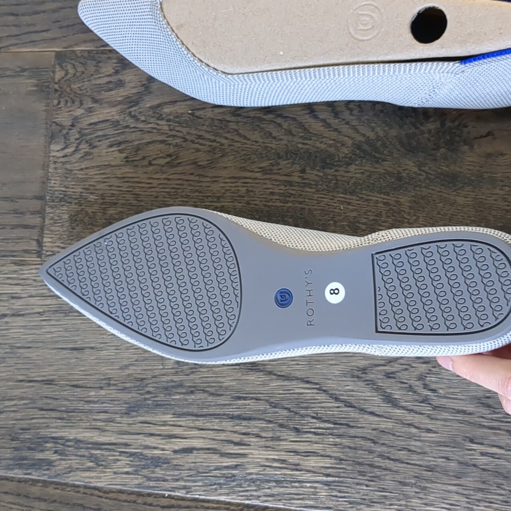 Rothy’s NWT Pointed Flats, Gray, Size 8 - Picture 4 of 4